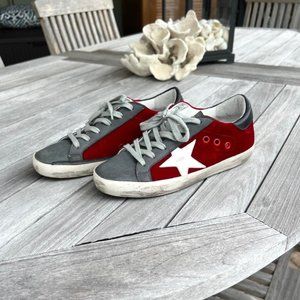 Golden Goose Bordeaux Velvet Superstars leather Sneakers low top size 36 size 6